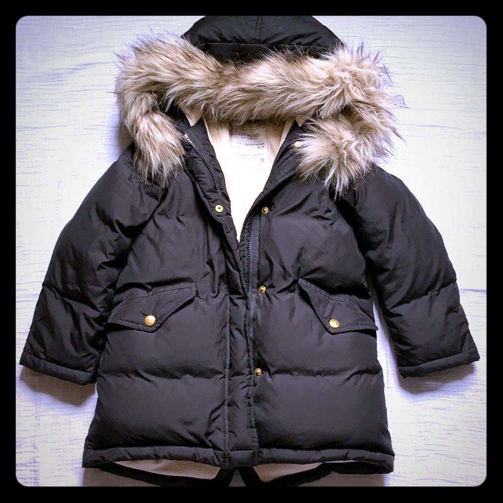 Gently used J. Crew girls puffer coat